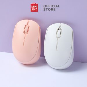 MINISO Mouse Wireless 2.4GHz Optical Sensor Portabel Laptop Komputer - Putih